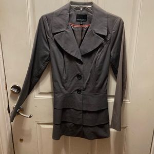 Lightweight gray belted jacket